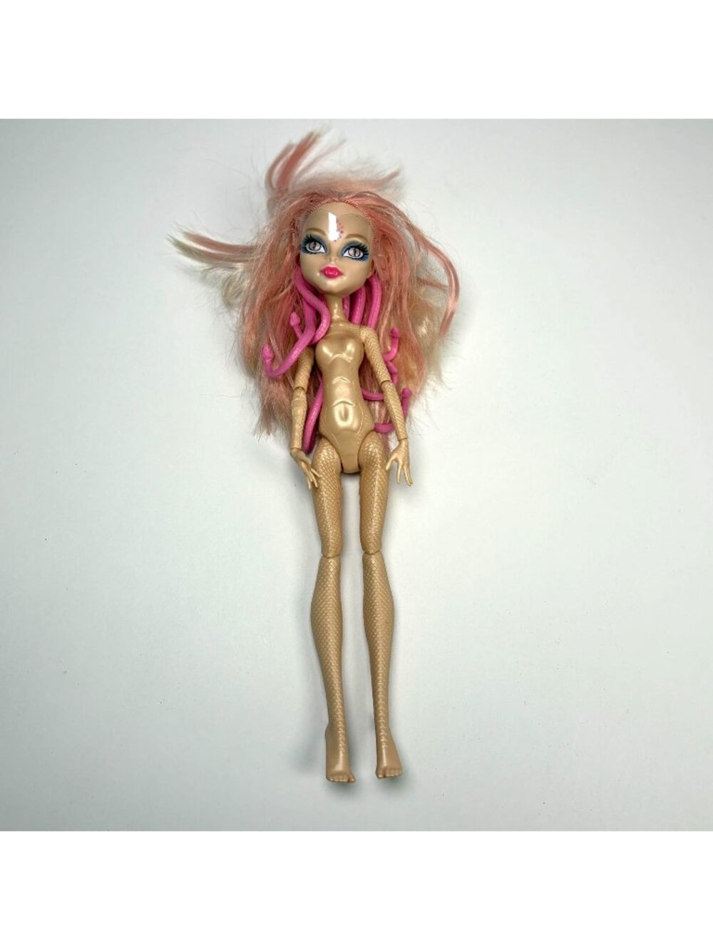 Monster High Viperine Gorgon Doll Pink Snake Hair 2013 Mattel No Clothes